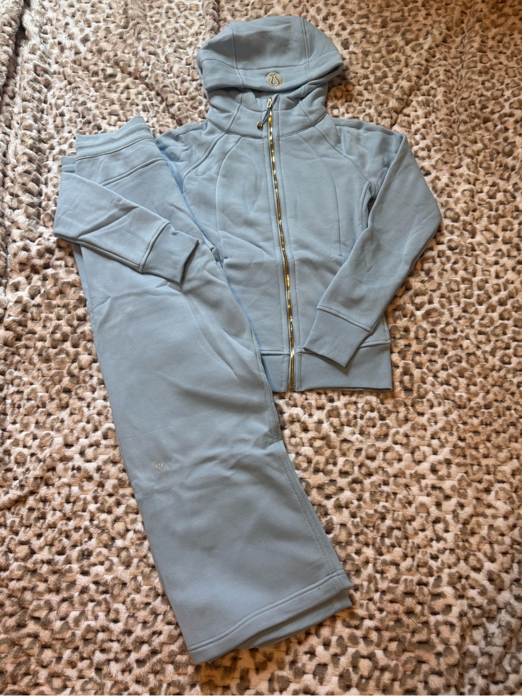 Blue Zip Hoodie & Joggers Set
